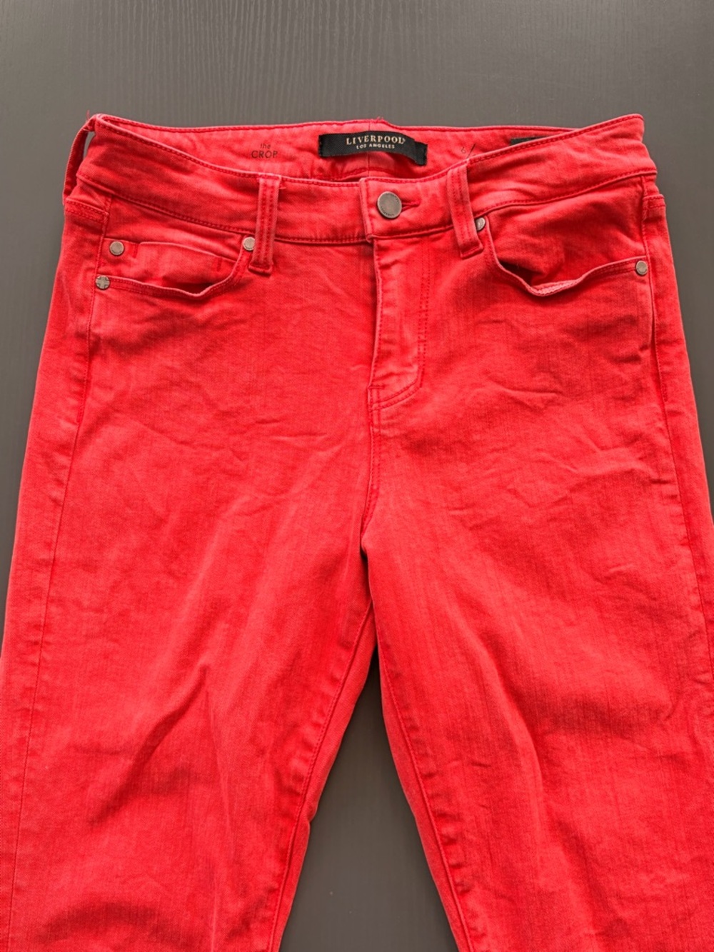 Liverpool: Bright Red Women’s Skinny Jeans - Picture 2 of 9